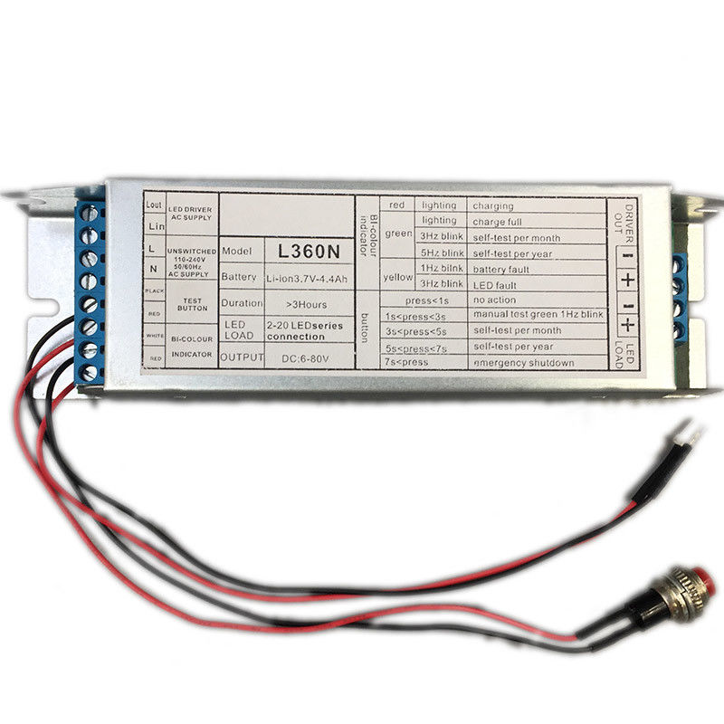 110V 220V 3-4 Watt Έξοδος CE Κιτ Μετατροπής LED Έκτακτης Ανάγκης Λειτουργία Αυτοελέγχου L360