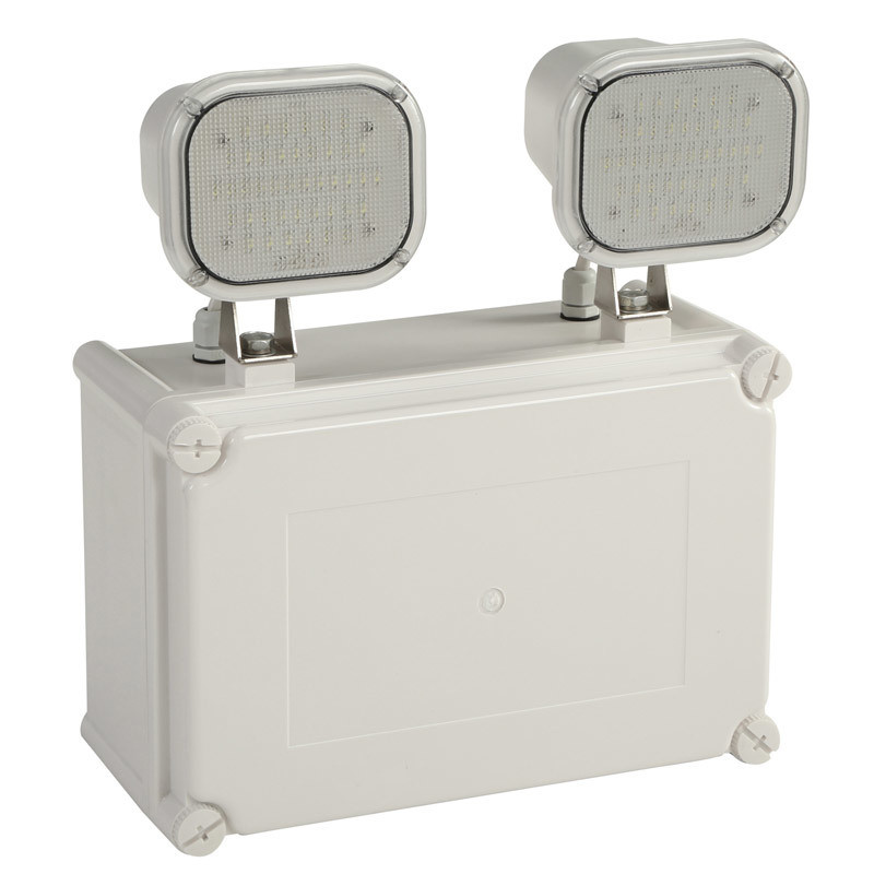 12W Διπλό Σποτ Φωτιστικό Έκτακτης Ανάγκης LED IP65 Αδιάβροχο 6500K Ψυχρό Λευκό Διάρκεια 3 Ωρών
