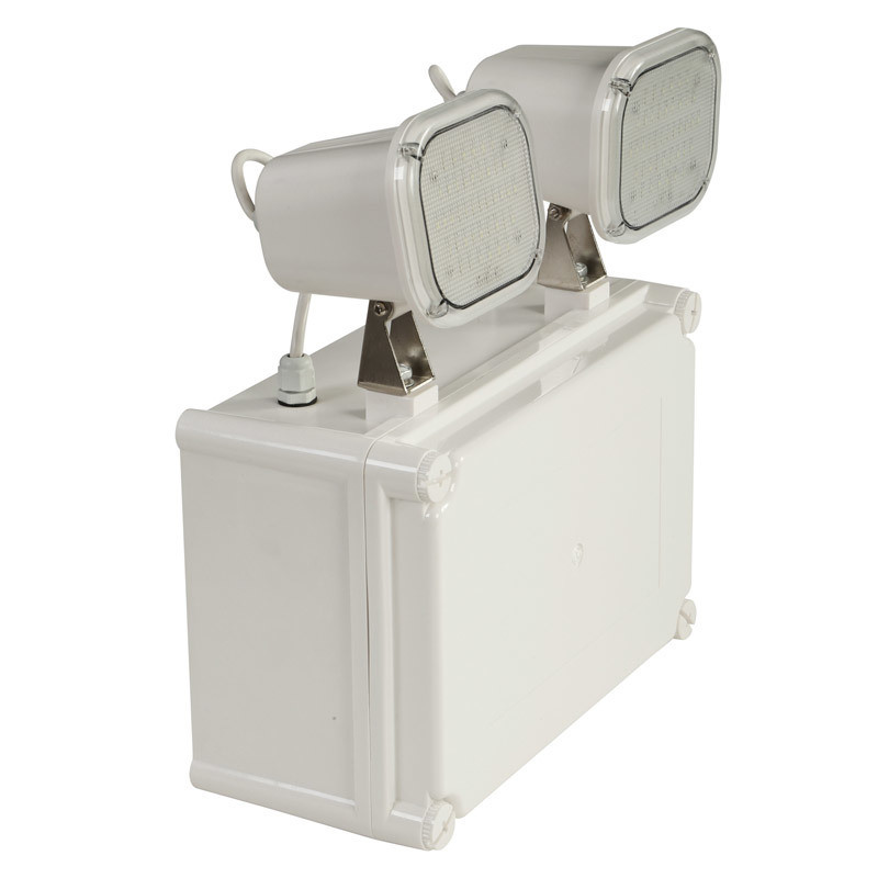 12W Διπλό Σποτ Φωτιστικό Έκτακτης Ανάγκης LED IP65 Αδιάβροχο 6500K Ψυχρό Λευκό Διάρκεια 3 Ωρών