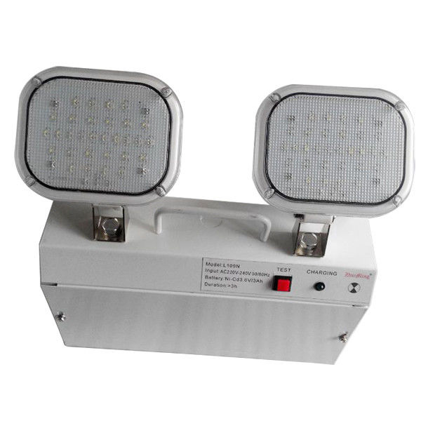 3 χρόνια εγγύηση 220-240V Twin Spot Emergency Light με διάρκεια 3 ωρών και χάλυβα